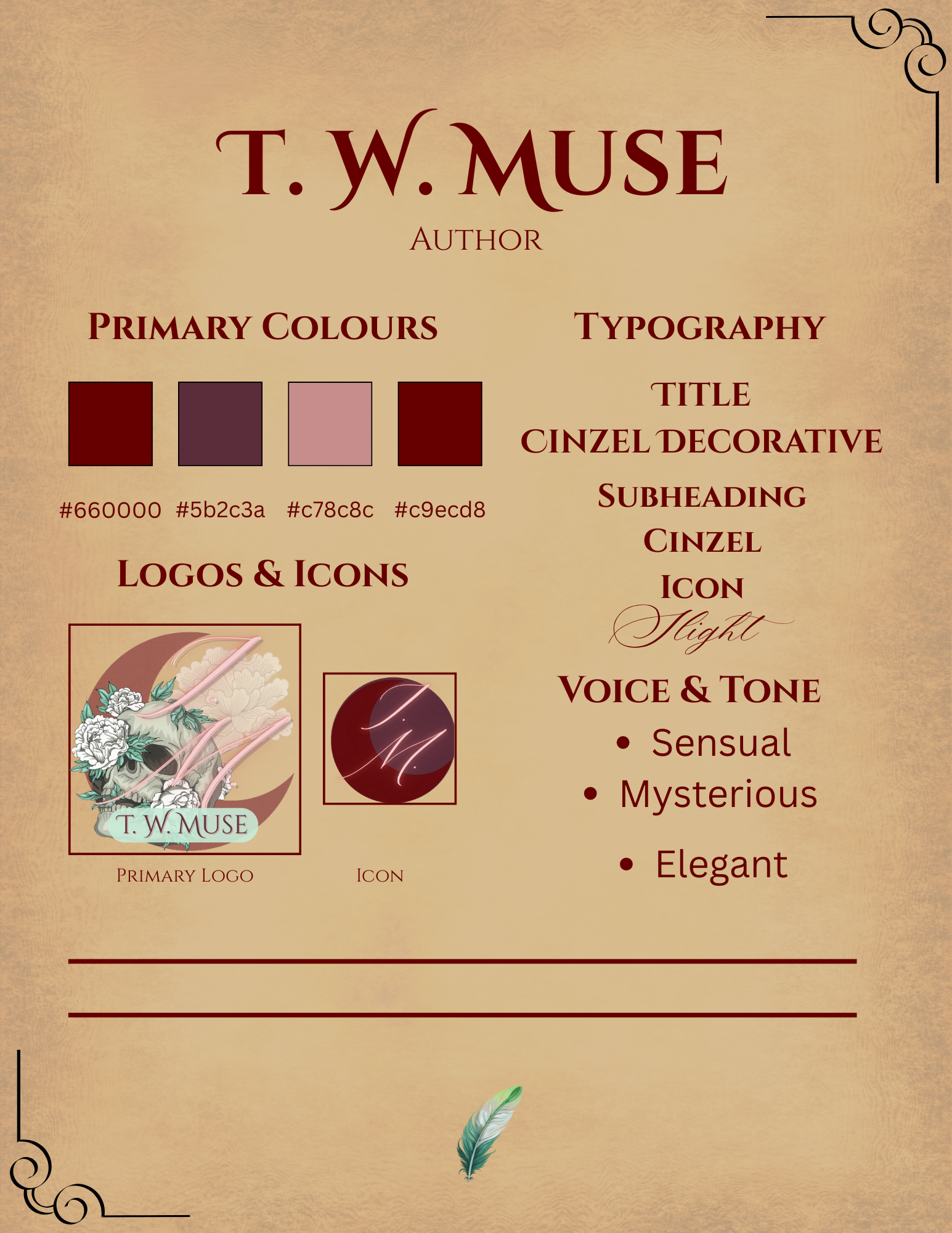 Viridian Quill branding and product design